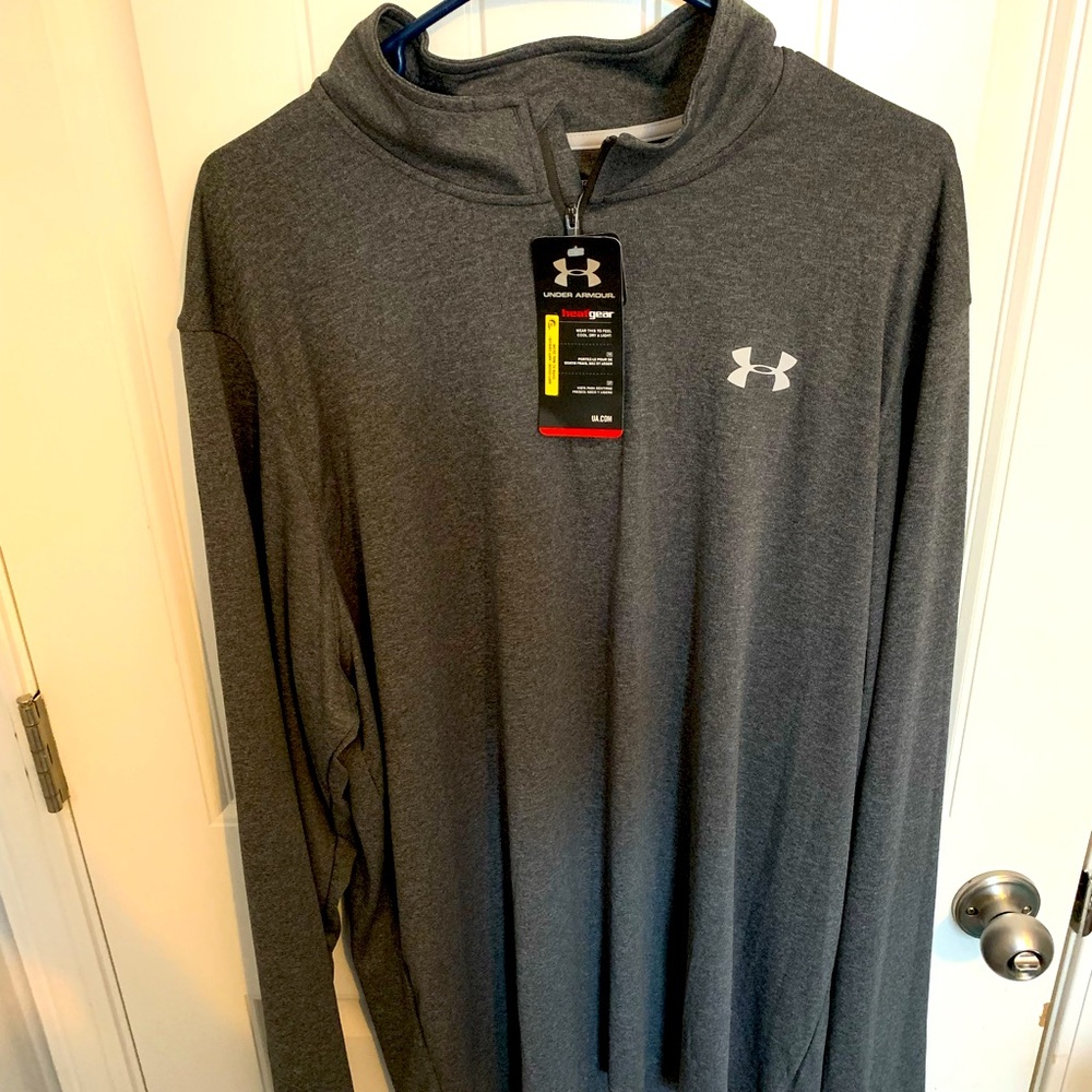 Under Armour gray heat gear 1/4 zip jacket
